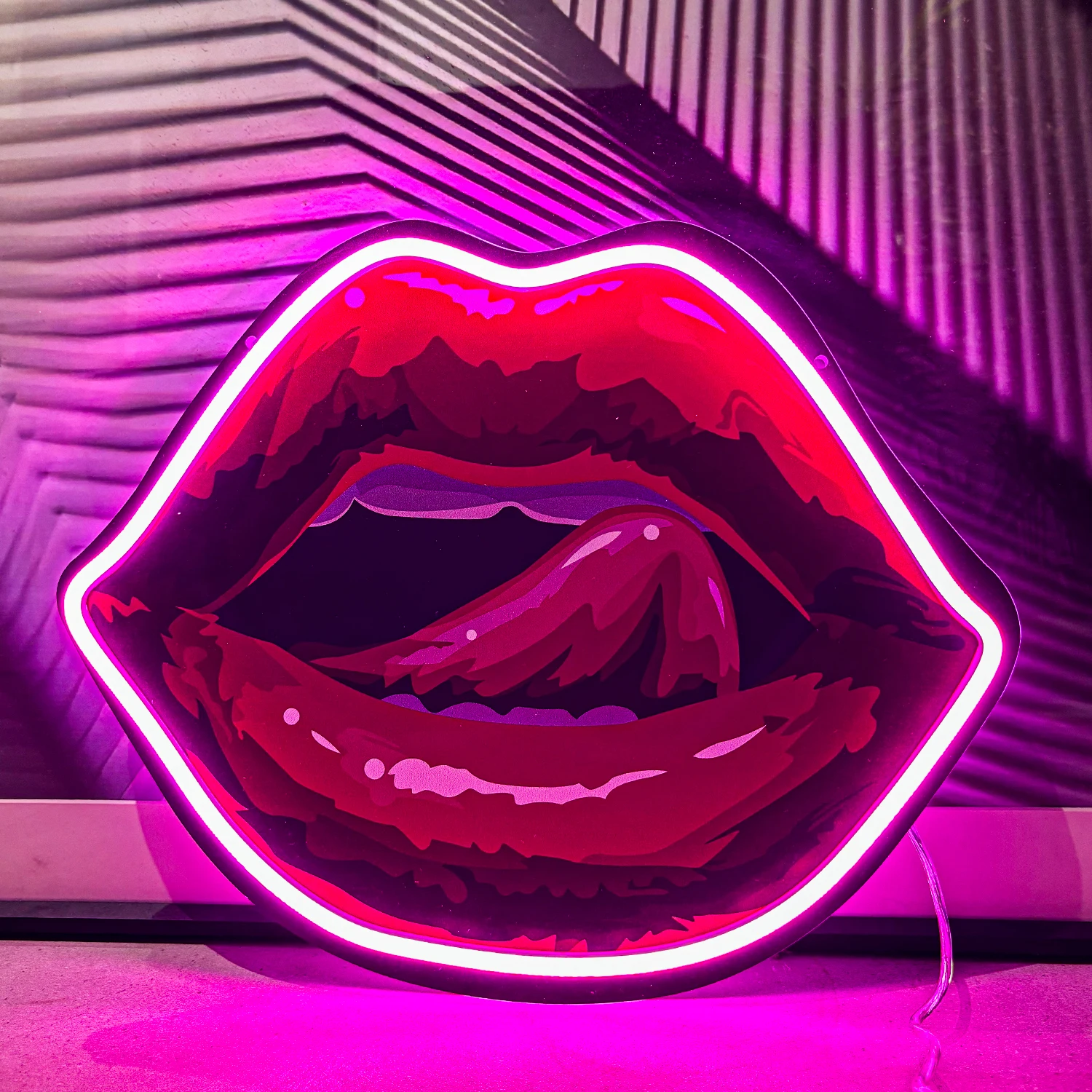 Imagem -05 - Sexy Lip Neon Sign para Casa Alpendre Man Cave Drinking Party Decoração de Parede Atmosfera Salão de Beleza Presentes Led