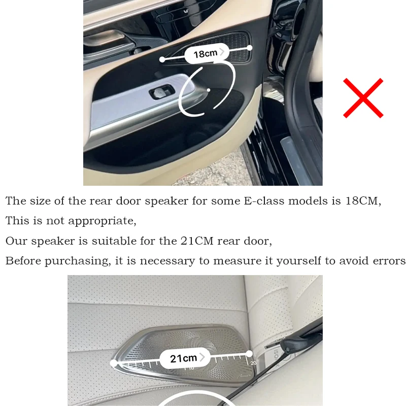 For Mercedes Benz E Class W214 e2024+ Car Audio Speaker Door Loudspeaker Panel Stickers Cover Trim Accessories Interior Styling