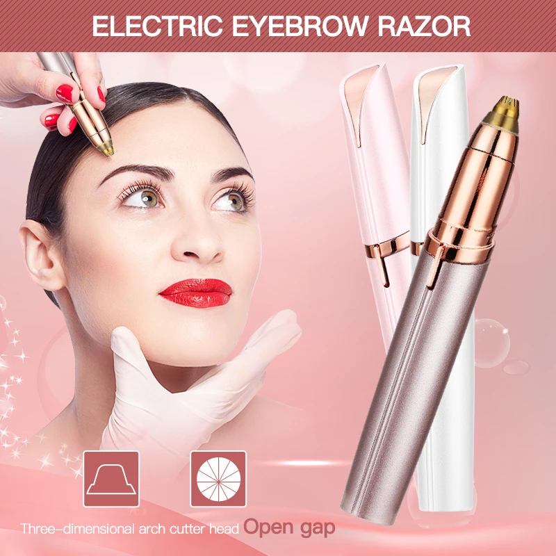 Electric Eyebrow Trimmer USB Rechargeable Mini Depilator Pen Lady Lipstick Eyebrow Shaping Tool Simple And Safe Operation