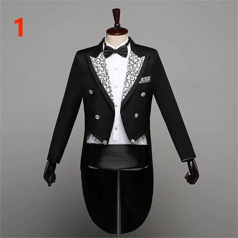 

ZPMN124 Evening dress tuxedo men's slim dress suit suit men's chorus suit stage men's tuxedo performance suit