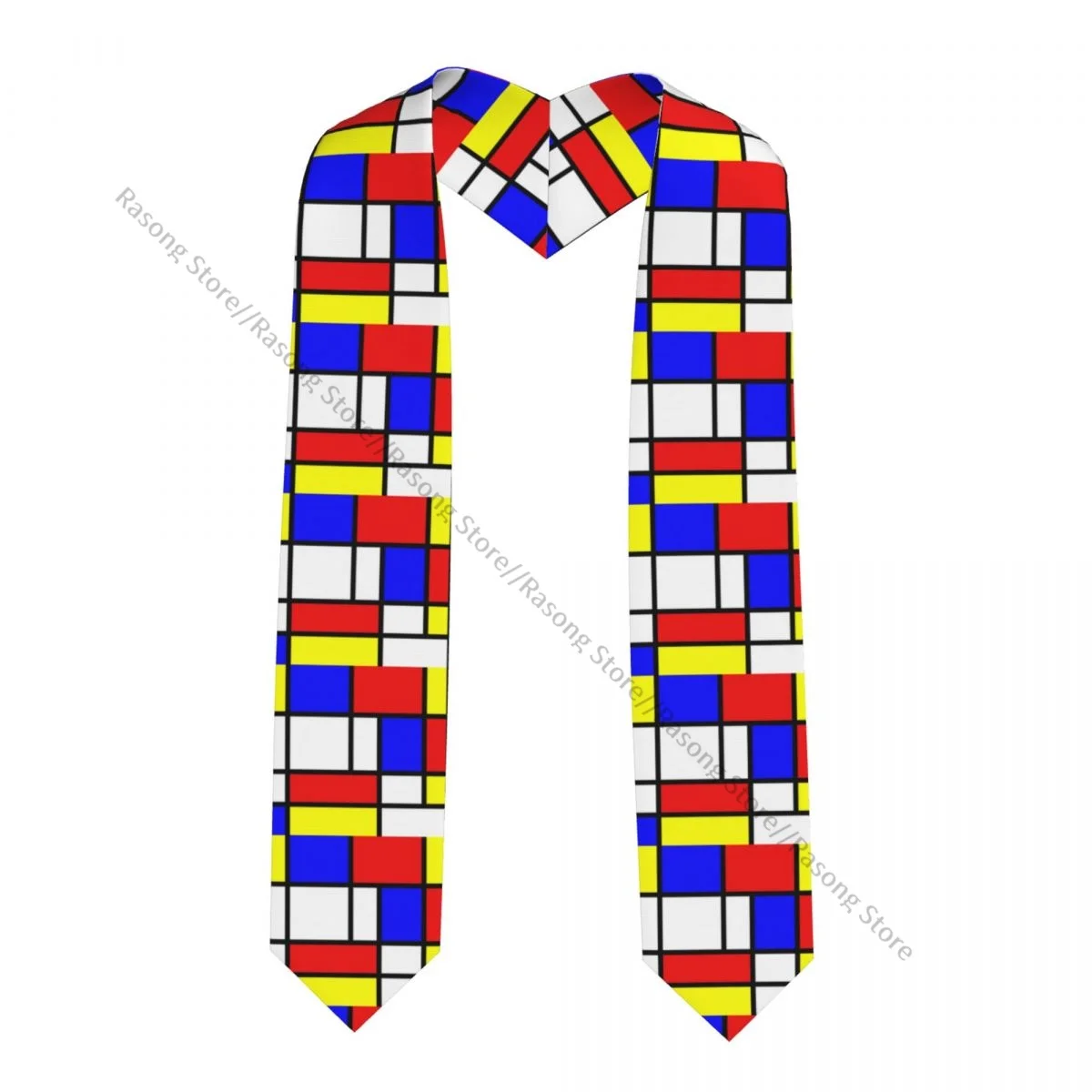 Estola de graduación para estudiantes de la escuela, faja de composición Mondrian, ceremonia de graduación, accesorios para fotos