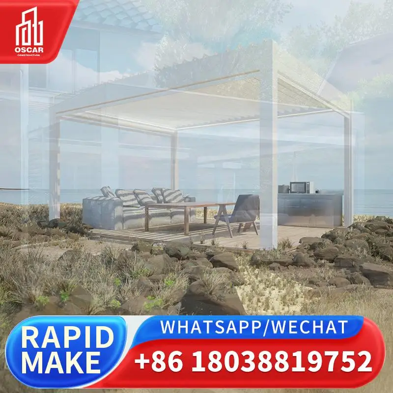 

Motorized Sun Shutter System Remote Control for Garden Gazebo and Aluminium Pergola Profile Ideal for Halloween Outdoor Parties