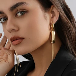 Fashionable Asymmetrical Drop Earrings for Women Personalized Women's Long Tassel Earrings Jewelry Wholesale Direct Sales