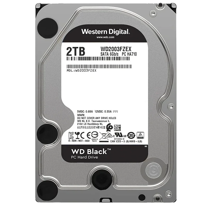 Western Digital WD Black 3TB 4TB 1TB 2TB 3.5 ''Hard Drive SATA3 Device 64MB 6Gb/s HDD For Monitoring Desktop Computer images - 6