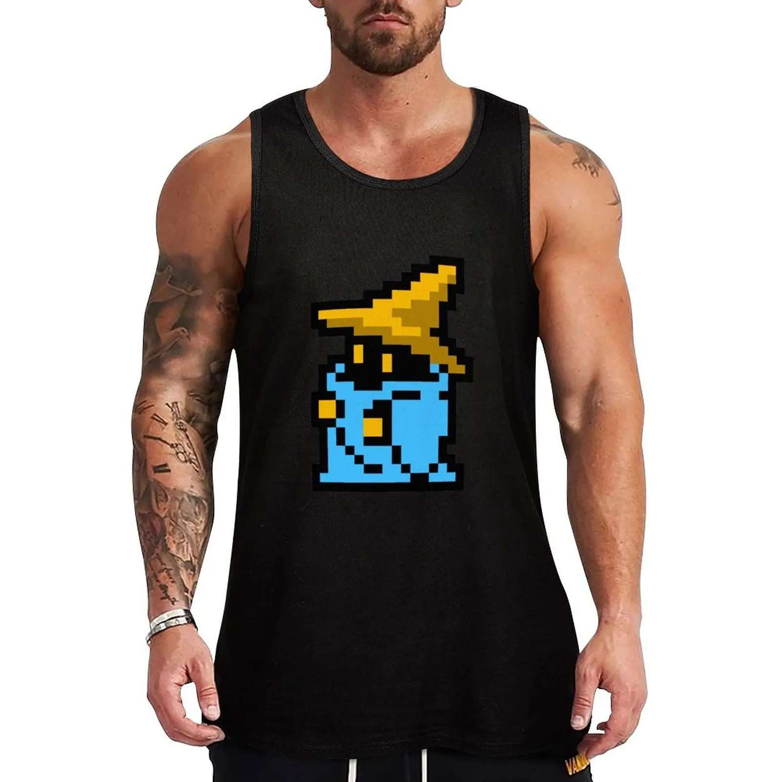 

Black Mage sprite Tank Top Outdoor Work Tank Top Rugged Durable Sleeveless