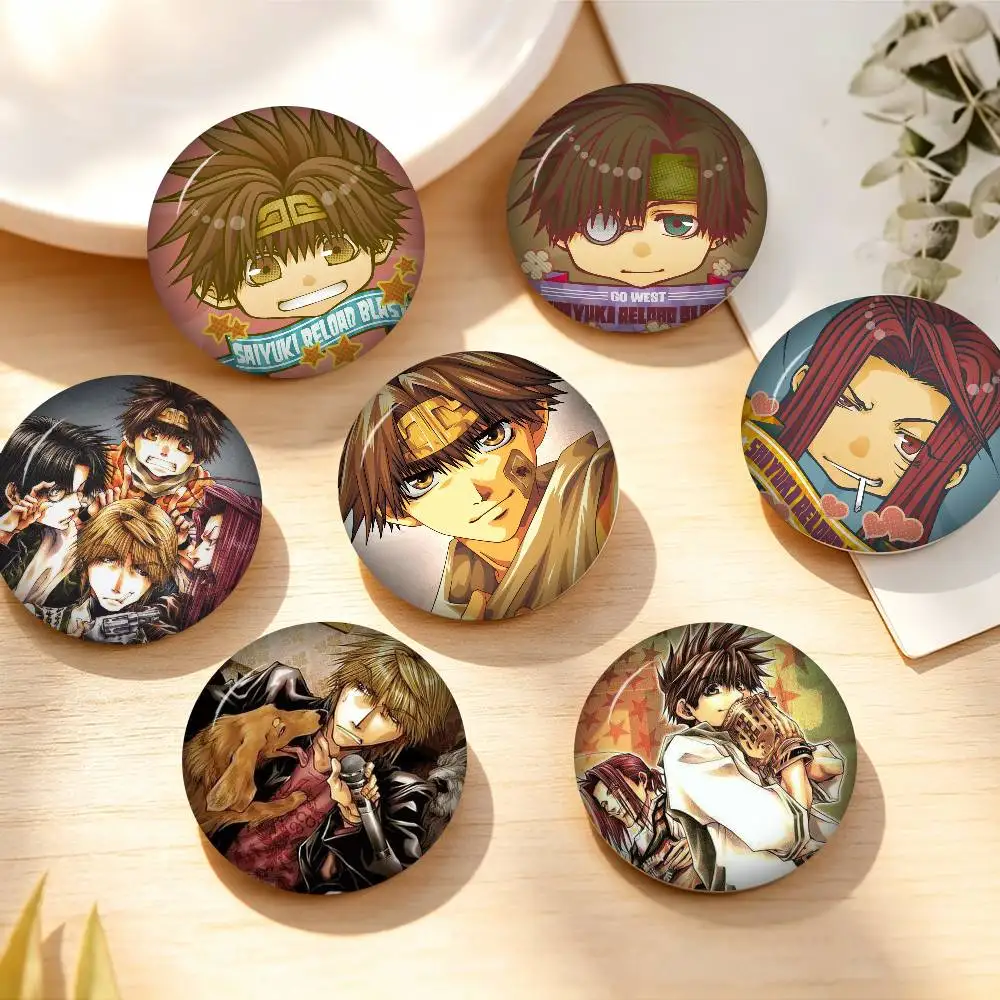 Anime Saiyuki Reload Y2K Aesthetic Pins Funny Badge Pins For Friend, Backpack, Collectible Accessories