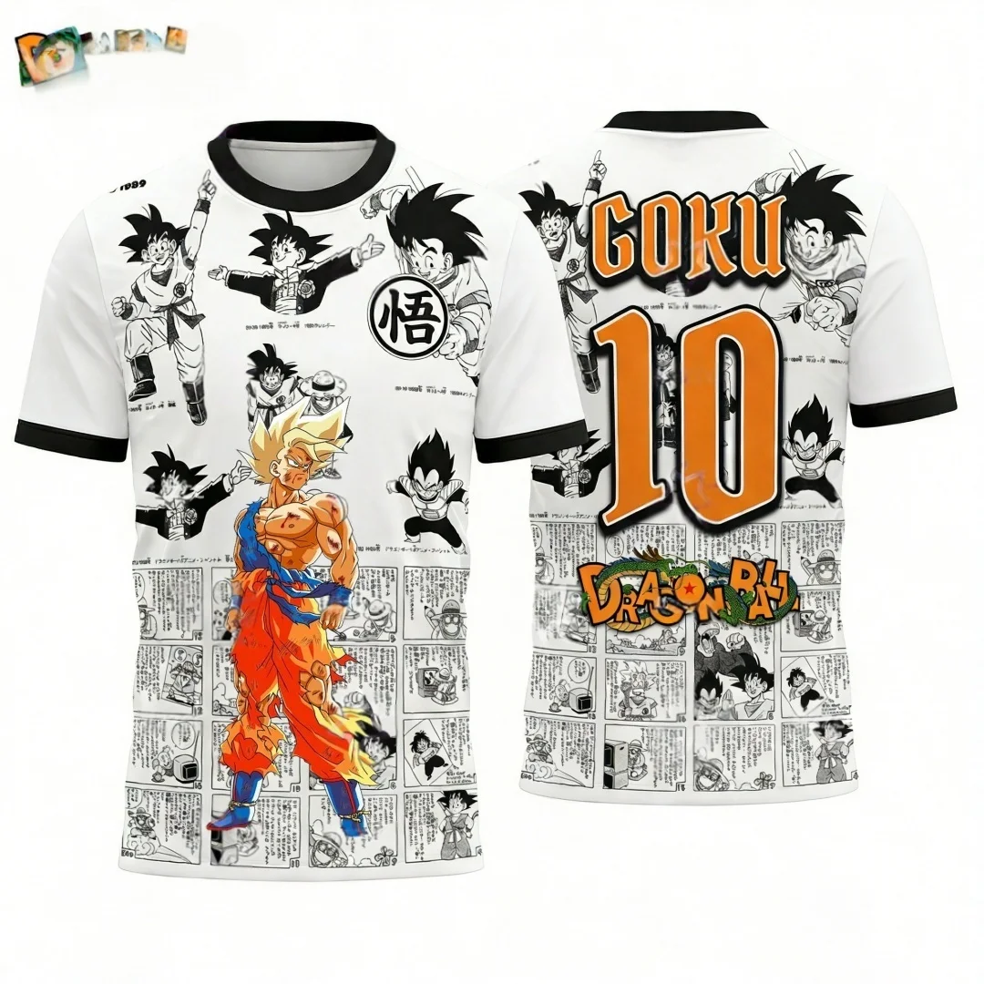 

Лето 2026: Dragon Ball Goku "Хроники взросления" №. 10 дышащих футболок с 3D-принтом на тему манги для взрослых и детей