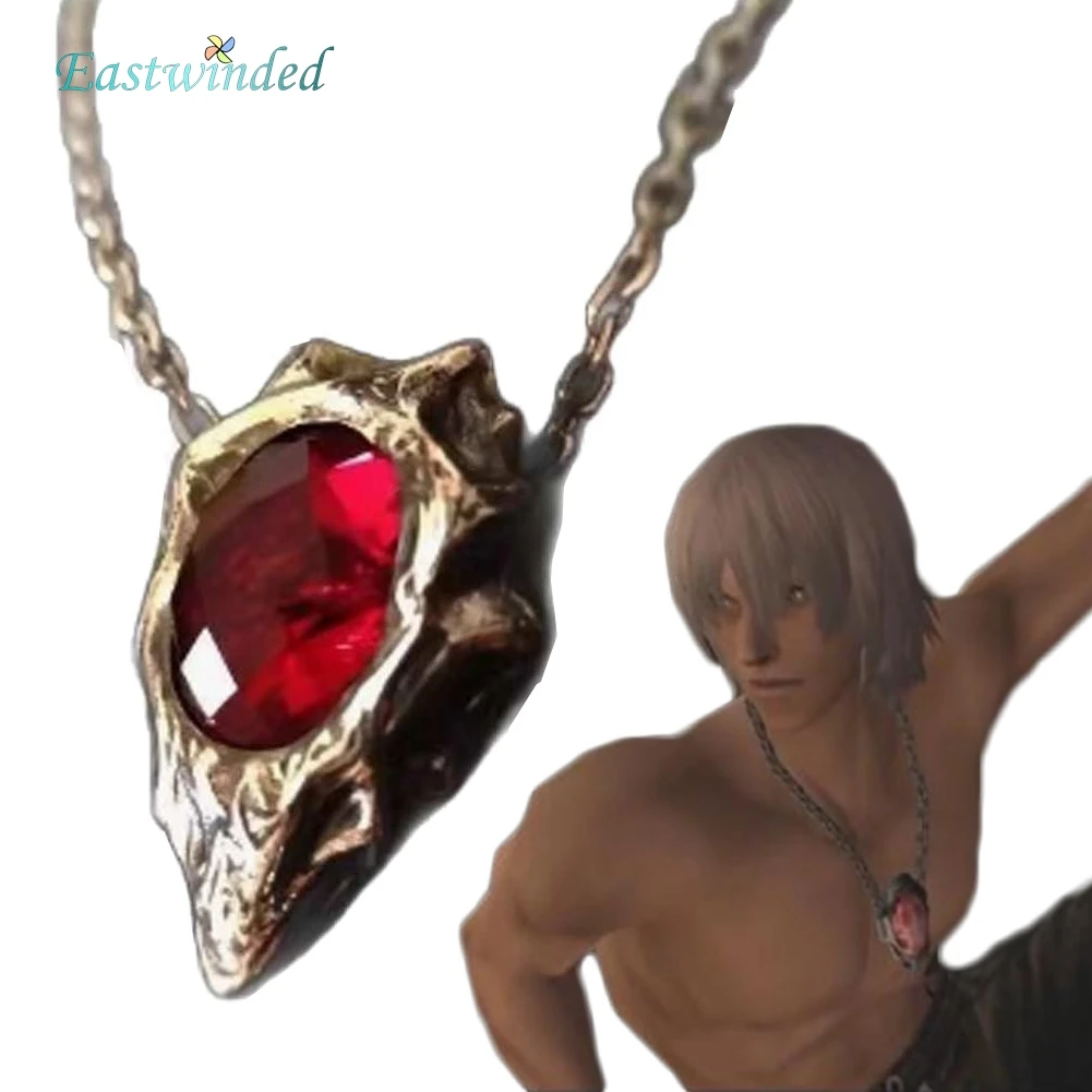 

Игра DMC 5, ожерелье для косплея Dante, аксессуары для костюма, рубиновая подвеска, цепочка на ключицу, мужская маскировочная опора, Хэллоуин, карнавал, вечеринка