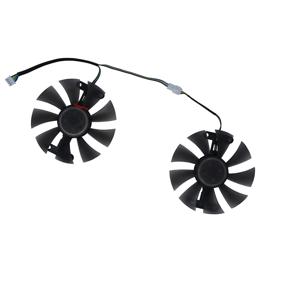 2Pcs/Set,FL8015 12VB,Graphics Cards Fan,GPU Cooler,For SE JI SHI SJS RX 580 8GB 2048SP Gaming White Edition,Video Card Cooling