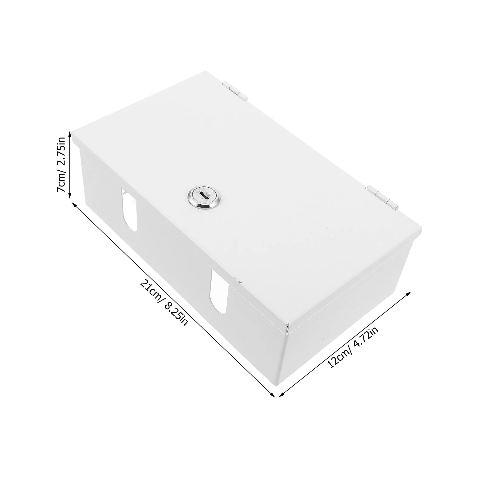 Surface Mount 2-Gang Waterproof Lock Box Rectangular Lockable Electrical Junction Box Protective Dustproof Enclosure for Wall