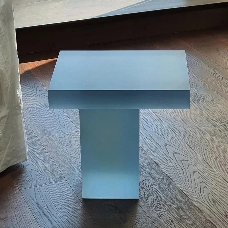Modern minimalist geometric acrylic, corner few frosted coffee table sofa cabinet bedside table