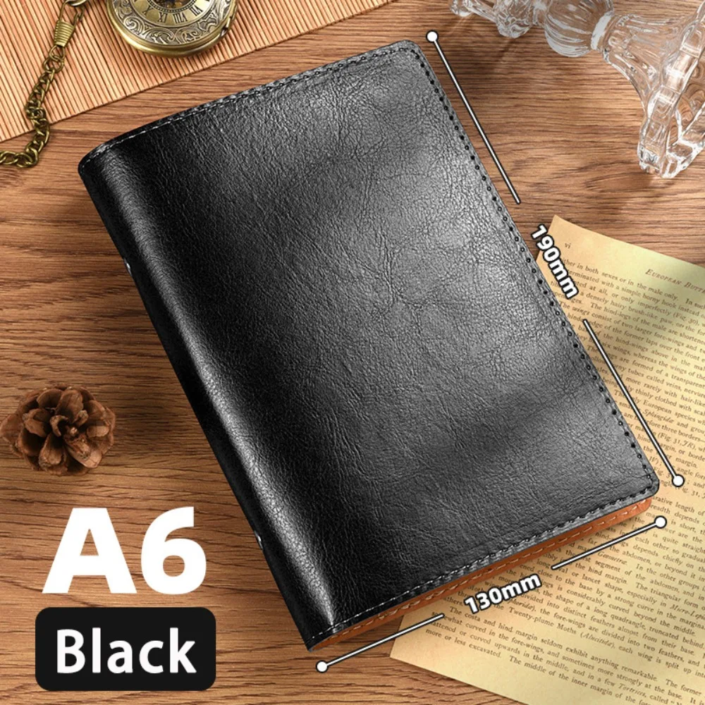 Vintage A5/A6 Notebook Loose-leaf Detachable Shell Travel Journal PU Leather Diary Book School Office