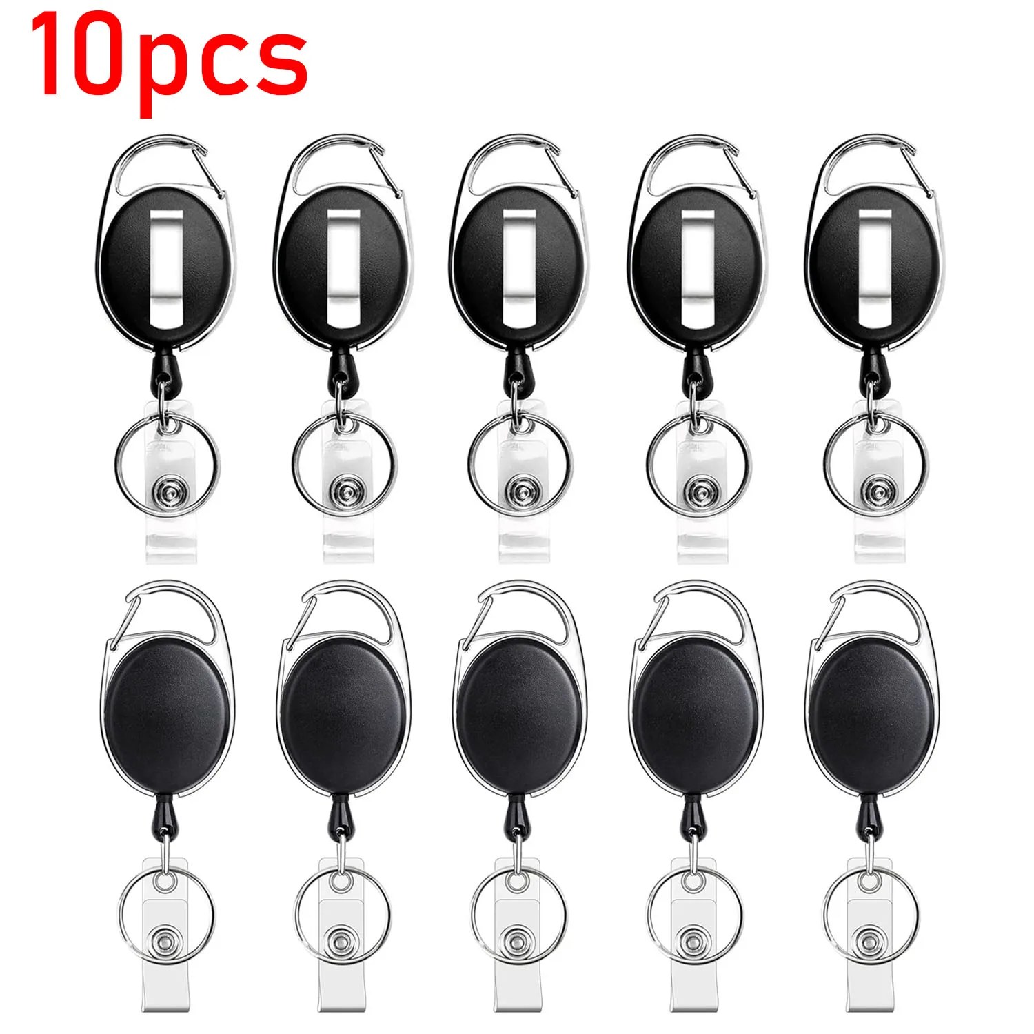 

Outdoor Telescopic Keychain 5/10pcs Retractable Rope Carabiner High Rebound Lanyard Keyring Clip Camping Hook Fishing Tools