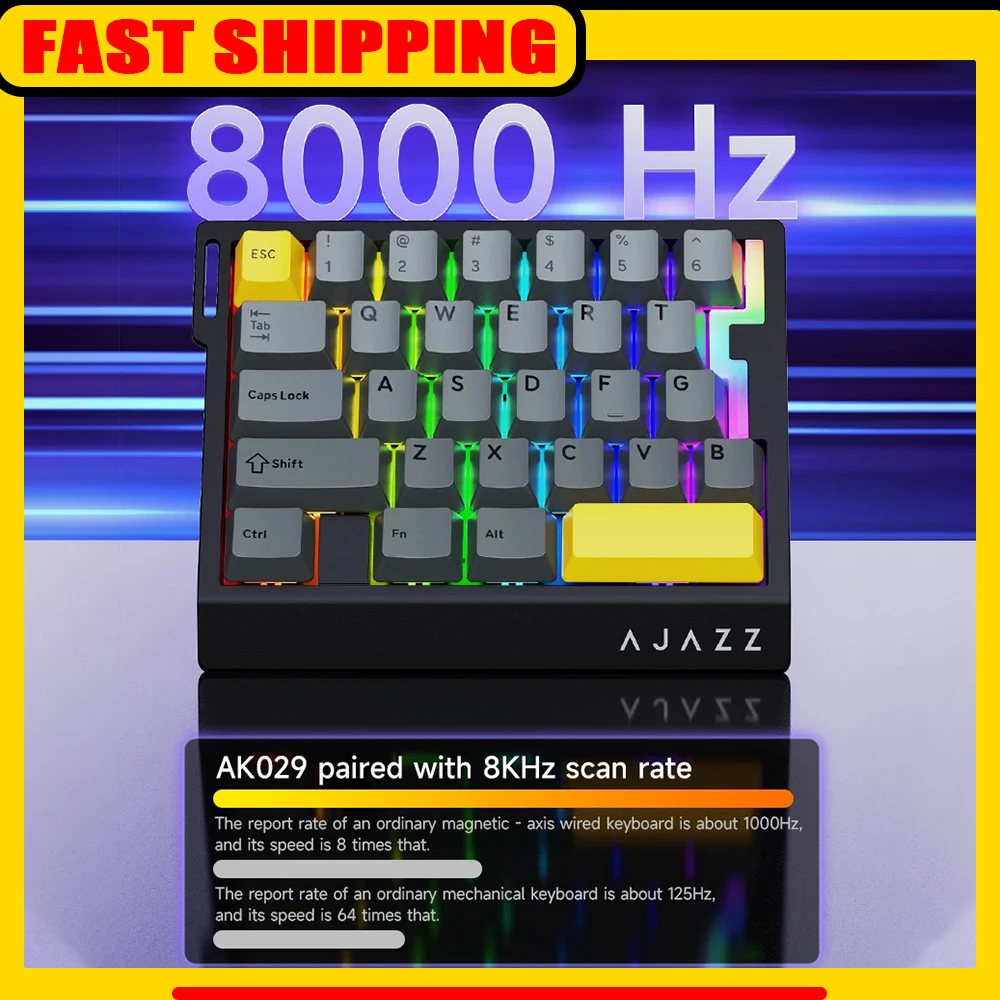 

Ajazz Ak029 Magnetic Switch Keyboard Wired Keyboard 29keys Single Hand Esports Keyboard Gamer Keyboards Low Latency For Fps