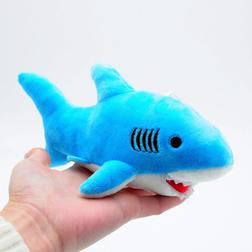 Cute 12cm 16cm Small Shark Plush TOY DOLL Stuffed Animals Plush Accessories Toy Pendant Baby Kid Gift Keychain Ornaments