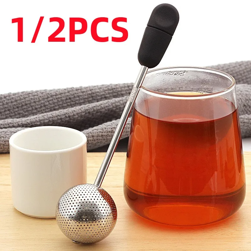 1/2pcs Tea Strainers Stainless Steel Tea Strainers For Loose Tea Fine Mesh Reusable Tea Leaf Infuser Food Grade Fine Tea Filter