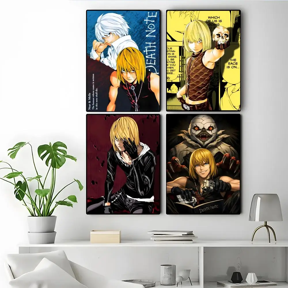 Character Death Note Mello Poster Poster Self-adhesive Art Waterproof Paper Sticker Coffee House Bar Room Wall Decor