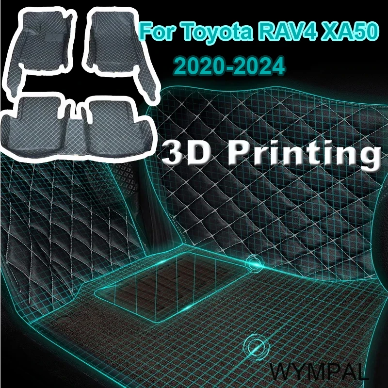 Car Floor Mats For Toyota RAV4 XA50 Hybrid(E-CVT) 2020 2021 2022 2023 2024 Suzuki Across Foot Pads Carpet Interior Accessories