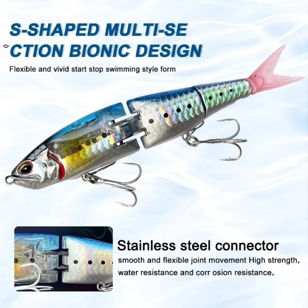 21g Weight Joint Swimbait Lures Joint Design 14cm Length Glide Bait Lures Flash Finish Hard Body Hard Bait Lures Sea Fishing
