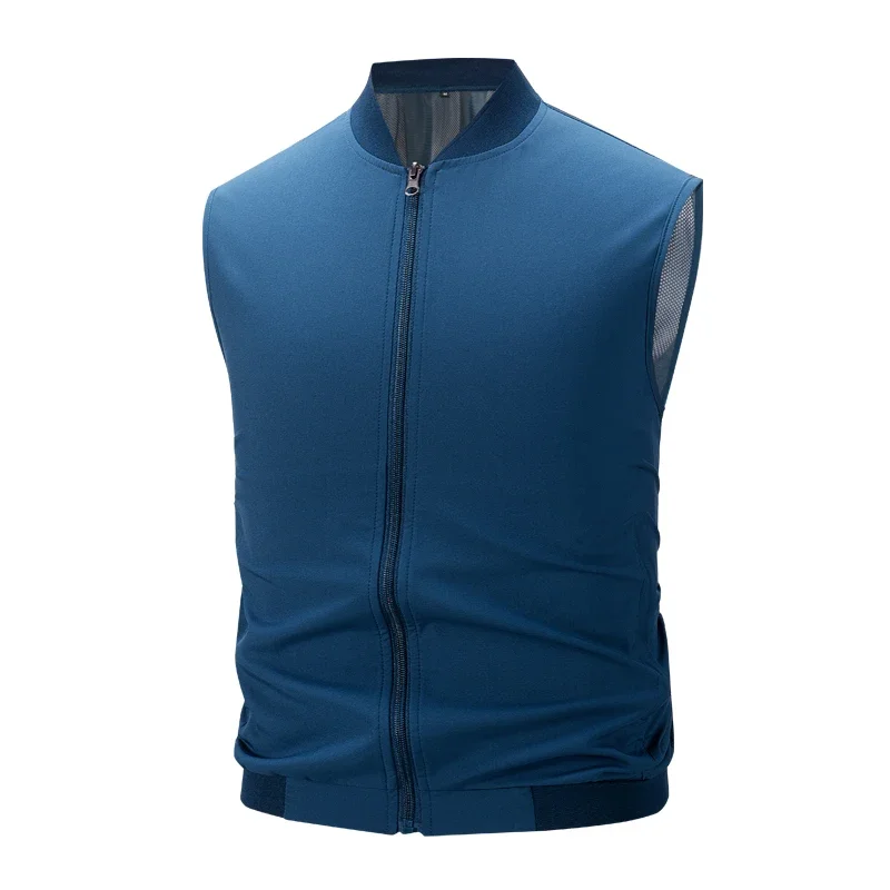 

New Men Tank Tops Mesh Hollow Out Solid V Neck Sleeveless Summer Male Vests Streetwear Transparent Fashion Men Clothing