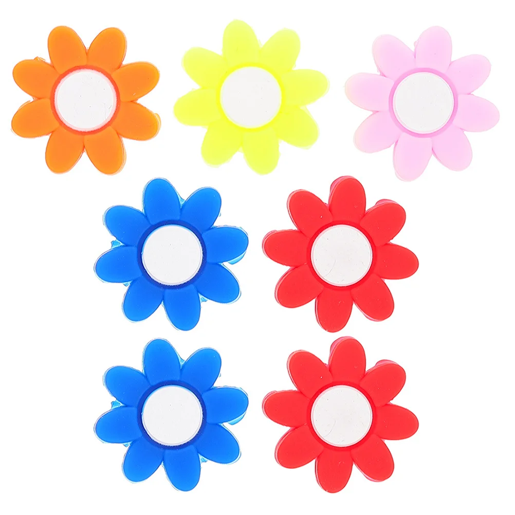 7 قطع من مخمدات مضرب التنس على شكل زهرة ممتصات الاهتزاز من السيليكون المقاوم للصدمات ملحقات المضرب الصغيرة خفيفة الوزن