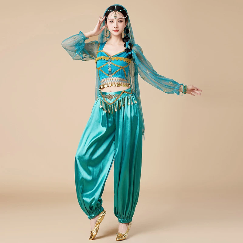 Halloween Belly Dancewear Indian Dance Big Dress Exotic Dance Performance Costume Set for Women Fantasia Feminina Dance Clothes