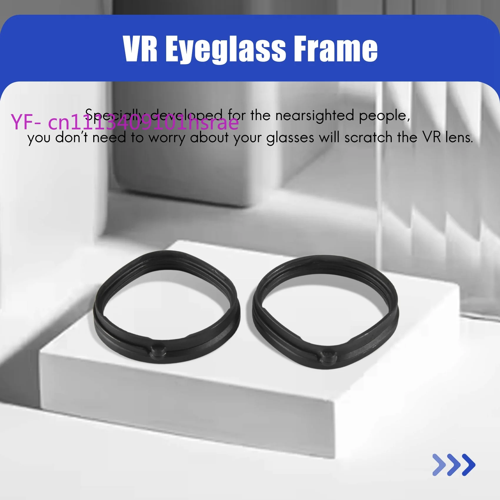 2PCS VR Magnetic Eyeglass Lens Frame Quick Disassemble Clip Lens Protection For Quest 2 VR Glasses (Without Lens)