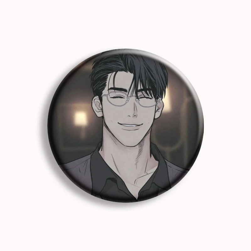 Korean BL Manhwa Payback Button Pin Manga Character SAMK & Fujoking Brooch Badge Backpack Decor Fans Collect Friends Gift 58mm