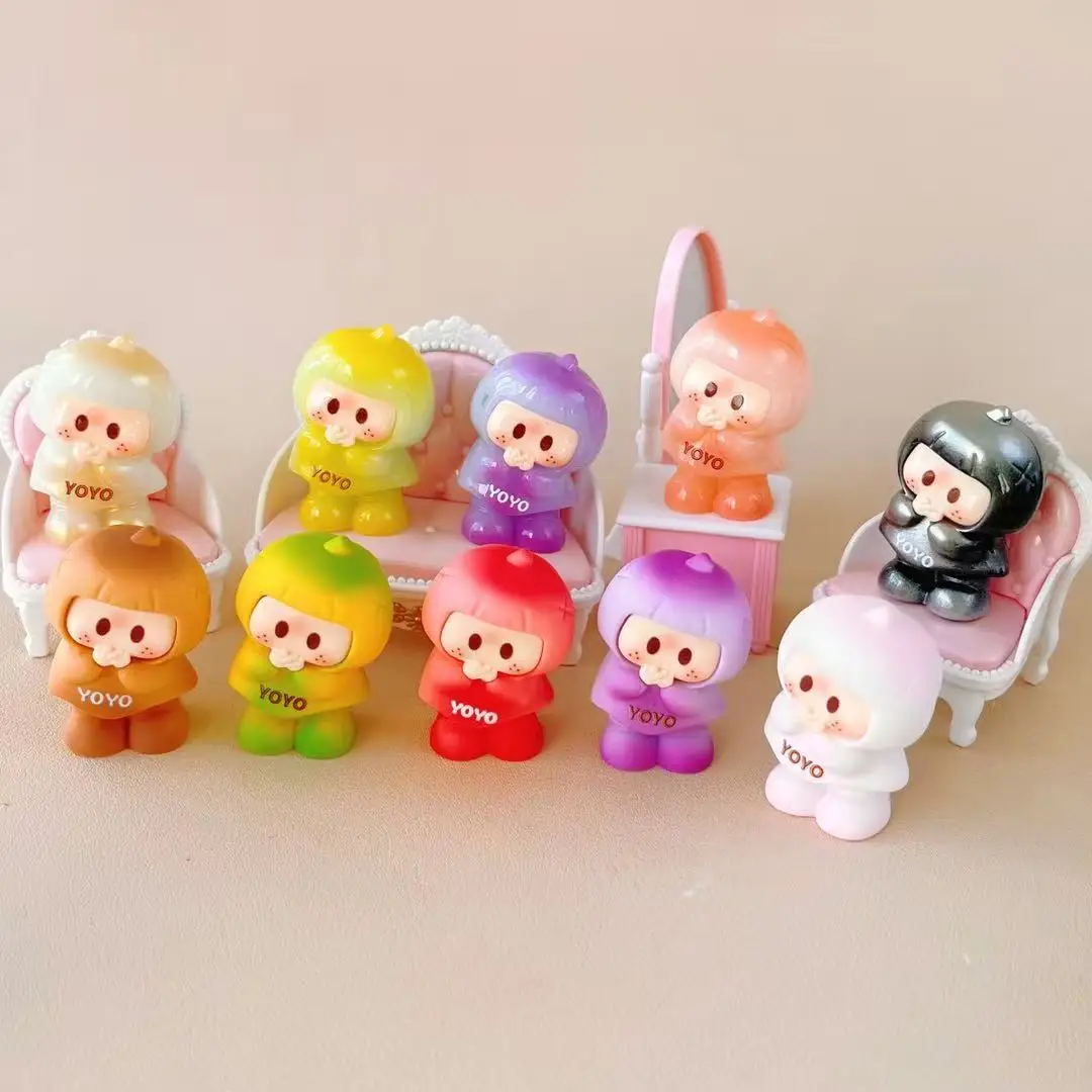 光るゼリー グラデーションカラー ヨミニョン レジンフィギュア DIY レジンジュエリー 車飾り キーホルダー ペンダント ブラインドバッグ おもちゃ