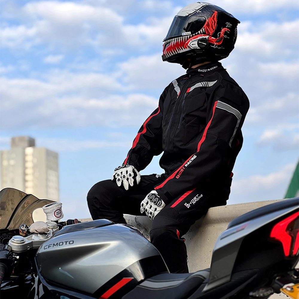 

Motorcycle Jacket Cold-proof Waterproof Motorcycle Jacket Motorcycle Pants Nighttime Reflection Protective Gear Men Blouson Moto