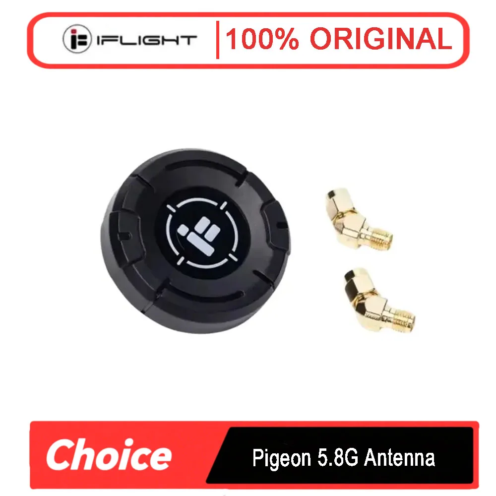 

Патч-антенна IFlight Pigeon 5.8G FPV — круговая поляризованная усиление 9 дБи, RP-SMA, LHCP/RHCP, 2 шт. 45 ° Адаптер для FPV дронов
