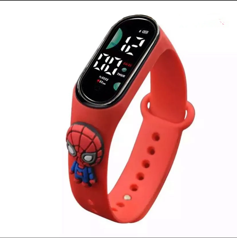 Disney Stitch LED Waterproof Kids Digital Watch Spiderman Hulk Children Watch Sports Touch Electronic Kids Gifts