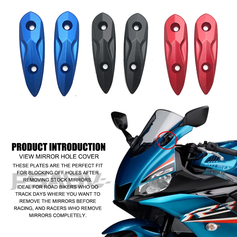 For Yamaha YZFR3 YZFR15 V3 Rearview Mirror Hole Cap Decorative Cover YZFR25 YZF R3 R15 R25 2015-2018 Mirror Base Cover