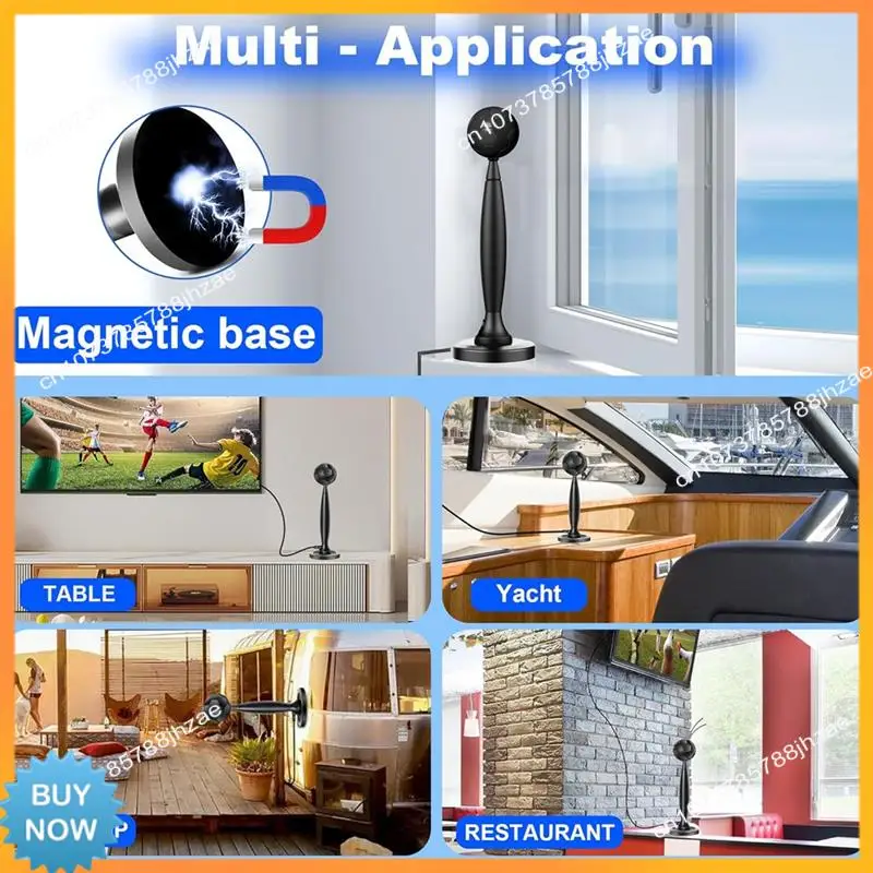 

A10R Amplified HD TV Antenna For Indoors/Outdoors, 4K/1080P Coverage, Omnidirectional Signal, 120+ Mile Range