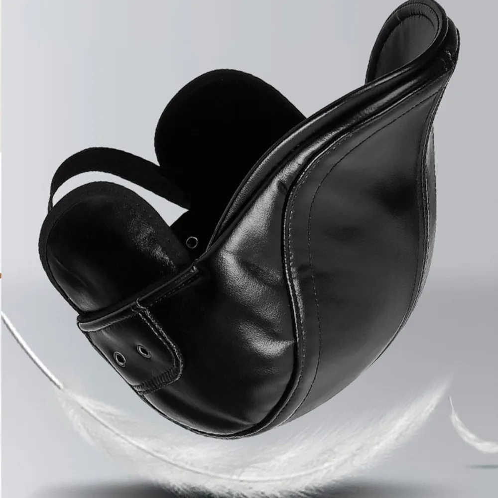 بولي Leather الجلود منتصف العمر المسنين بطة اللسان قبعة خمر قصيرة حافة شقة قناع قبعة الباردة برهان الدفء منحني الحواف قبعة