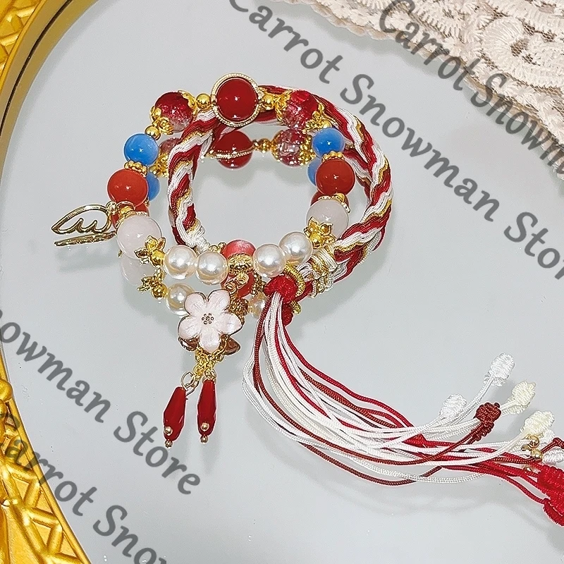 أنيمي هونكاي: ستار السكك الحديدية Mydei Tribios Castorice الأصلي سوار الإسورة الحلي ملحق تأثيري الكرتون الطبيعة الحجر هدية