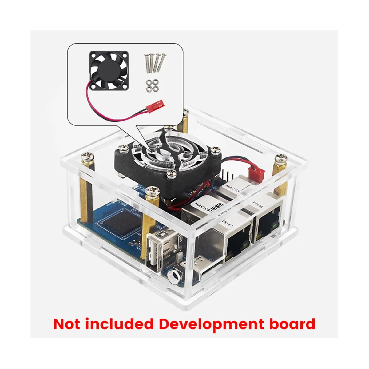 Caso acrílico para laranja pi r1 mais lts, proteção shell sem ventilador, placa de desenvolvimento