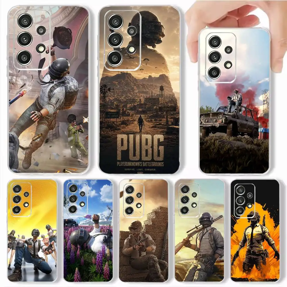 PUBG M-mobile-Battle Royale Game  Phone Case Soft Transparent TPU Case For Samsung S25,S24,S21,S22,S23,S30,Ultra,S20,Plus