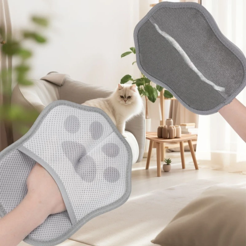 Pet Hair Remover Gloves New Cute Deshedding Glove Cat Hair Remover Glove for Dog Cat Rabbit Shower Clean Pets Grooming Glove