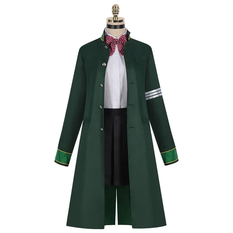 Tasuku Tsubakino Cosplay Anime Wind Breaker WINBRE Costume Wig Green Long Trench Coat School Uniform