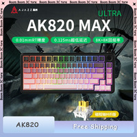 New Ajazz Ak820 Max Ultra Mechanical Keyboard Magnetic Switch Tri-mode BLuetooth 8k 128khz 0.01mm Rgb Customized Gaming Keyboard