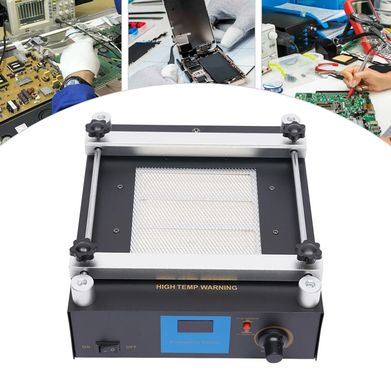 

853A BGA IR Infrared Preheating Rework Station Hot Plate Preheater 110V Preheat Preheating Station 450W 110V 50-350℃