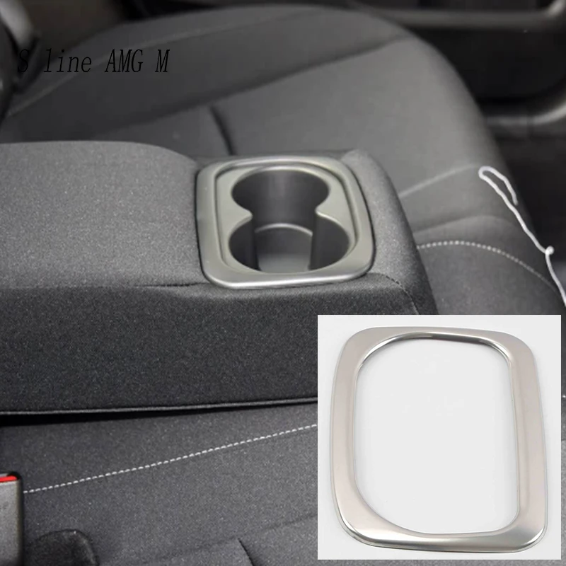 

For Honda Civic 10th Gen 2016-2021 Car Styling Rear seat Water cup Cover Sticker Trim interior Auto decoration Accessories