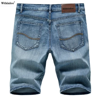 2024 Summer New Men's Denim Shorts Classic Black Blue Thin Section Fashion Slim Business Casual Jeans Shorts Male Brand