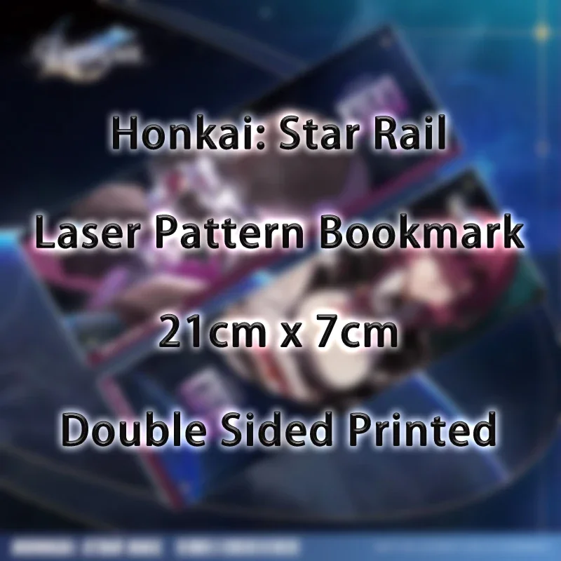 21cm X 7cm Honkai: Star Rail Herta Anime Girl Game Reflective Laser Pattern Bookmark Premium Stationery Luxury Office Supplies