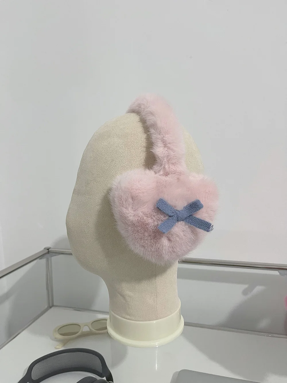 Design coreano Earmuffs Dobráveis para Mulheres, Proteção de Ouvido Quente Espessado, Bolsas de Ciclismo de Pelúcia, Arco Kawaii, Acessórios Y2K, Novo, Inverno