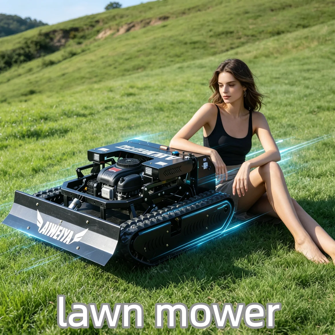 Customized High-Power Remote-Controlled Lawn Mower Multi-Function Trimmer And Weeder for Agricultural robot lawn mower