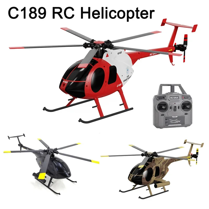 

1:28 C189 Радиоуправляемый вертолет MD500 Бесщеточный двигатель с двумя двигателями Модель дистанционного управления 6-осевой гироскоп Игрушечный самолет Снос/уход в один клик