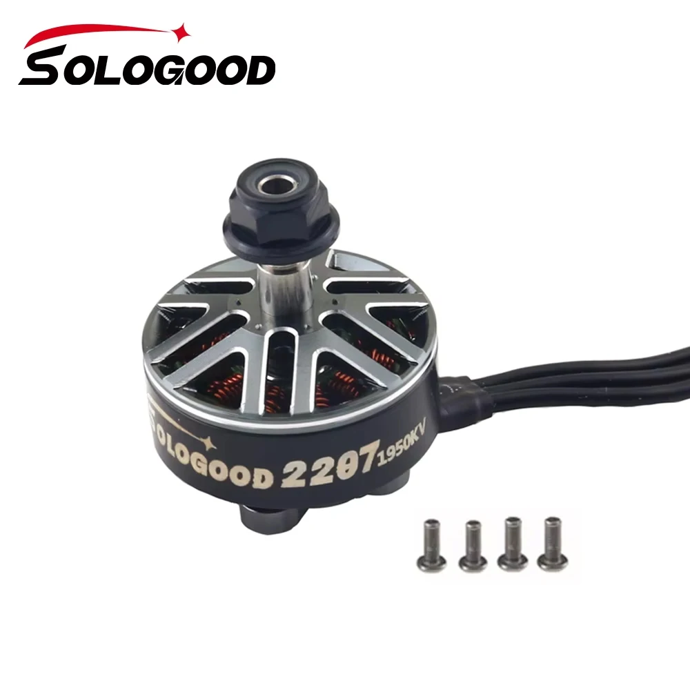 

SoloGood 2207 1950KV 2550KV 2-6S Lipo Unibell Brushless Motor 12N14P 5mm Shaft Compatible 5 Inch Propeller for FPV Racing Drone