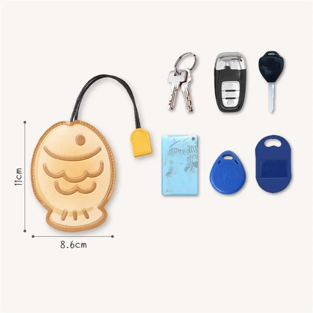 

Cute Cartoon PU Leather Key Bag Multi-function Universal Open Mouth Pull-out Key Case Key Holder Car Motorcycle Auto Accessories